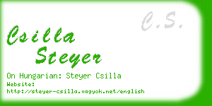 csilla steyer business card